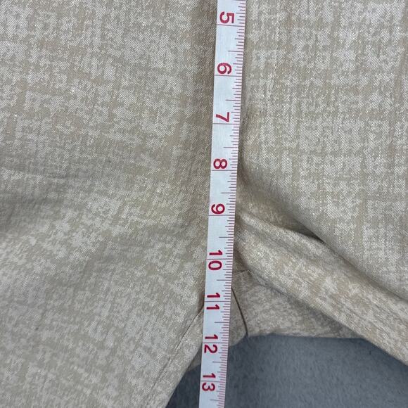 Lafayette 148 Medallion Pants Linen Blend Cream Sz 12 NWT Quiet Luxury Normcore - Picture 5 of 10